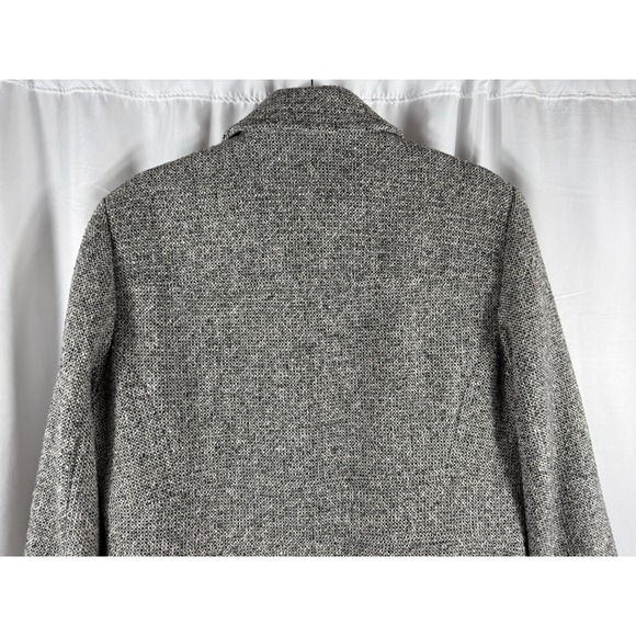 Worthington Women's Gray Tweed Wool Blend Button Front Knee Length Coat - Medium - Picture 9 of 10